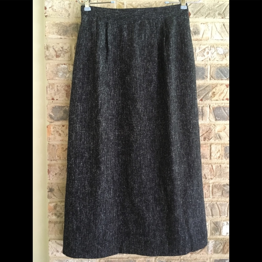 Vintage midi wool skirt